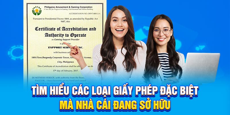 Tìm hiểu các loại giấy phép đặc biệt mà nhà cái đang sở hữu